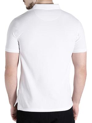 white solid collared t-shirt - 14471172 - Standard Image - 3