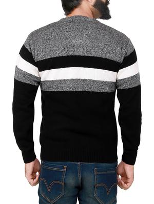 black woollen pullover - 14471311 - Standard Image - 3
