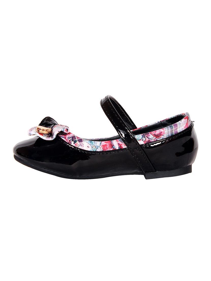 black leatherette flat ballerina - 14472962 - Zoom Image - 3