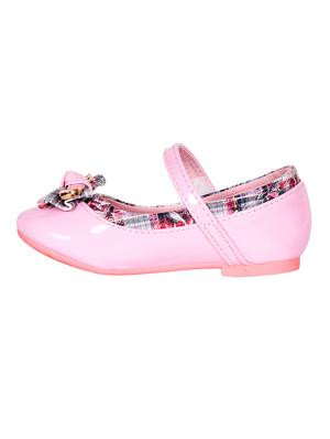 pink leatherette flat ballerina - 14472964 - Standard Image - 3