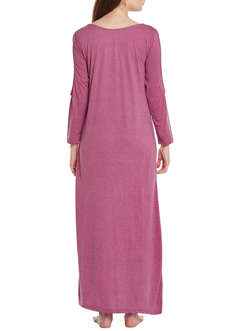 pink cotton gown - 14475009 - Zoom Image - 3