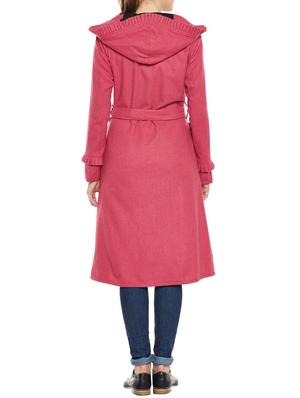 Pink woolen Trench coat - 14475050 - Standard Image - 3