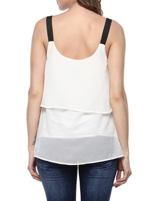 miway white polyester embellished top - 14476528 - Standard Image - 3