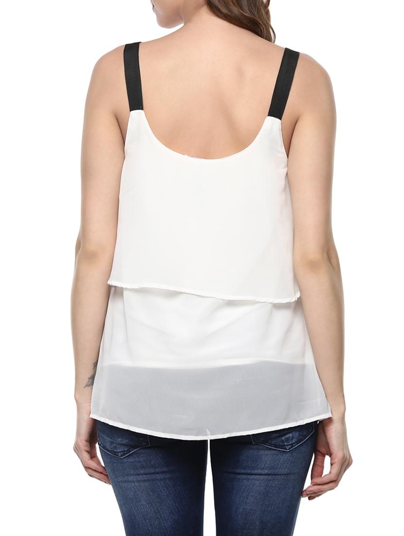 miway white polyester embellished top - 14476528 - Zoom Image - 3