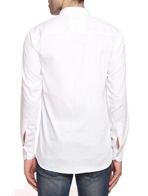 white cotton blend casual shirt - 14476652 - Standard Image - 3