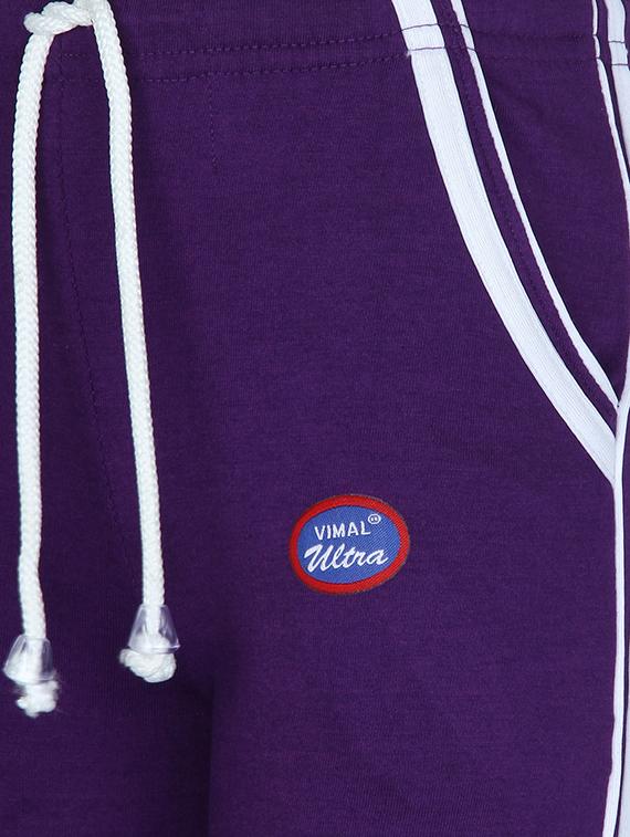 purple cotton blend track wear - 14477402 - Zoom Image - 3