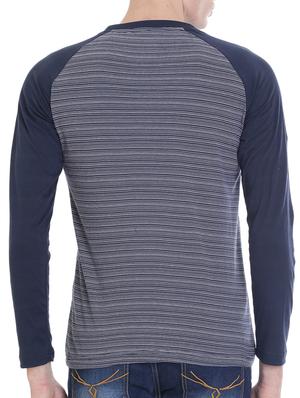 navy blue cotton raglan tshirt - 14477667 - Standard Image - 3