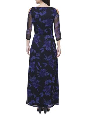 black georgette maxi dress - 14477731 - Standard Image - 3