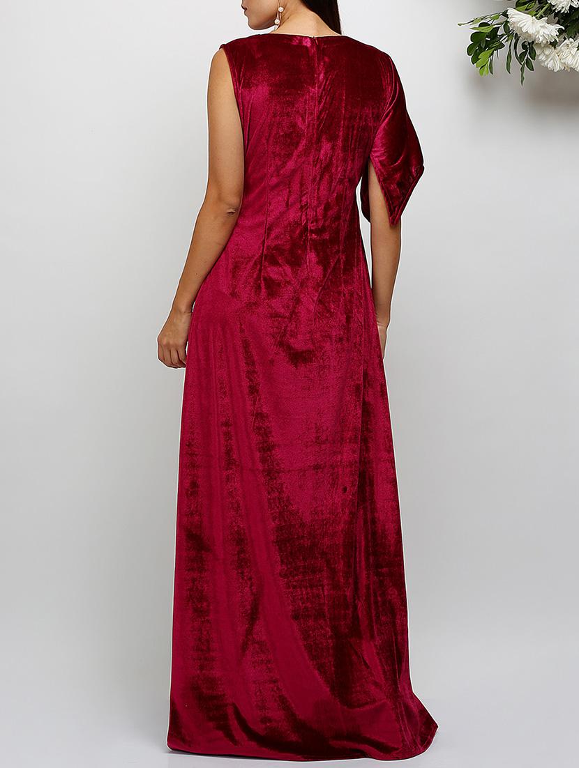 single sleeved velvet gown - 14478494 - Zoom Image - 3