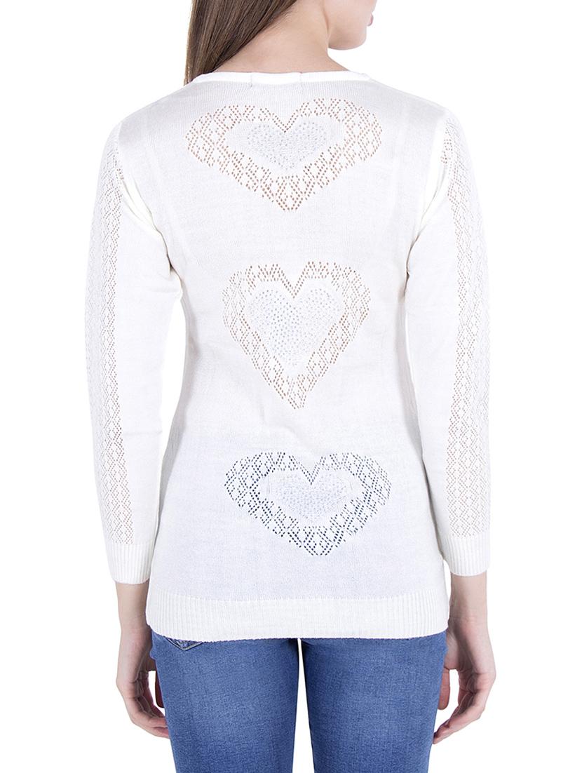 White solid pullover - 14478694 - Zoom Image - 3