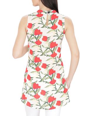 white printed tunic - 14479524 - Standard Image - 3