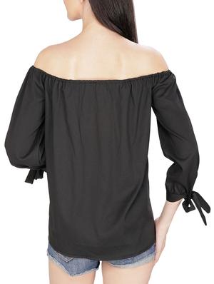 black off shoulder top - 14479526 - Standard Image - 3