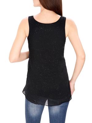 Black printed top - 14479536 - Standard Image - 3