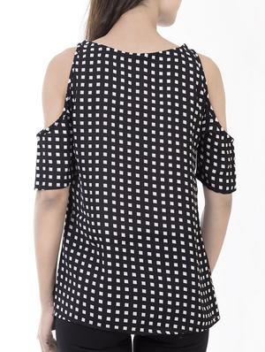Amadore black georgette top - 14480877 - Standard Image - 3