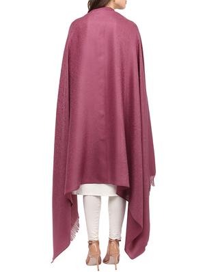 solid purple woolen shawl - 14481528 - Standard Image - 3