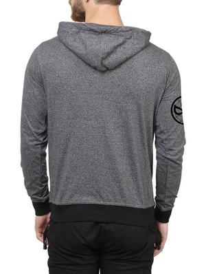 grey fleece chest print sweatshirt - 14481632 - Standard Image - 3