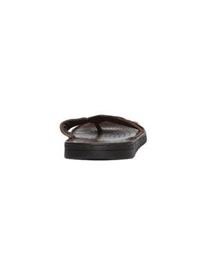 brown leather toe separator slippers - 14482148 - Standard Image - 3