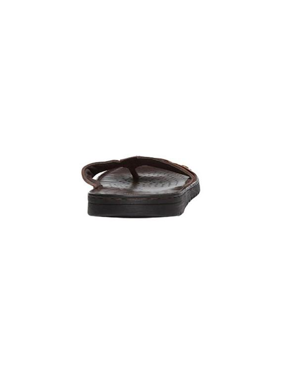 brown leather toe separator slippers - 14482148 - Zoom Image - 3