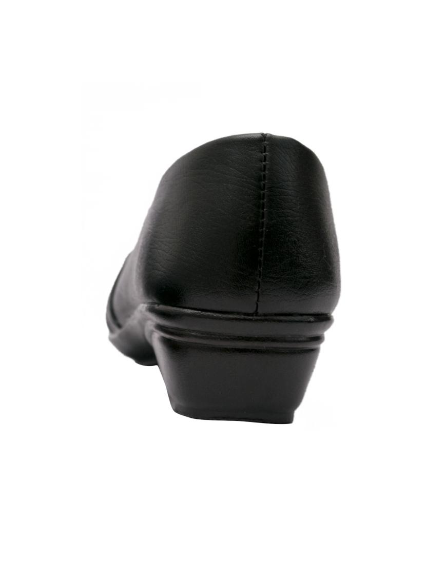 black faux leather slip on formal shoes - 14482318 - Zoom Image - 3