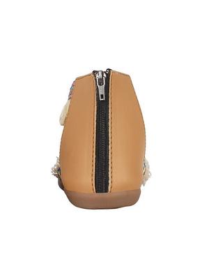 beige leatherette flats - 14483294 - Standard Image - 3