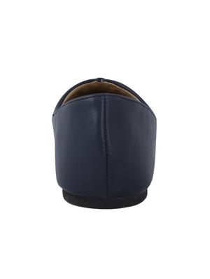 navy faux leather slip on ballerina - 14484476 - Standard Image - 3