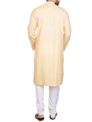 PAROKSH yellow cotton long kurta - 14484755 - Standard Image - 3