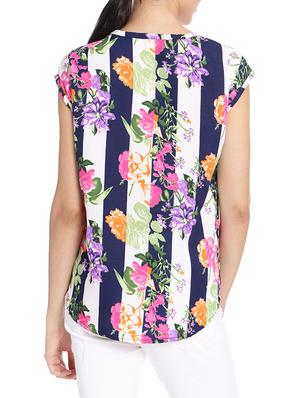 multi colored crepe top - 14485394 - Standard Image - 3