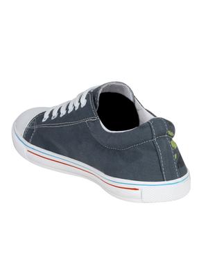 grey canvas lace up sneaker - 14487597 - Standard Image - 3