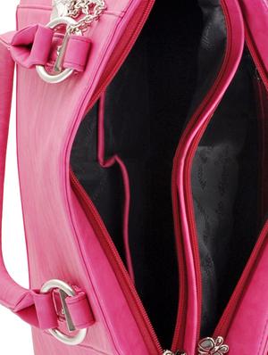 pink leatherette regular handbag - 14488097 - Standard Image - 3