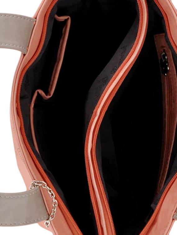 pink leatherette regular handbag - 14488111 - Zoom Image - 3