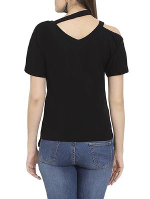 asymmetric neck solid top - 14488383 - Standard Image - 3