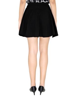Black solid skater skirt - 14490250 - Standard Image - 3