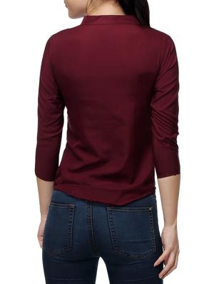 solid maroon top - 14491705 - Standard Image - 3