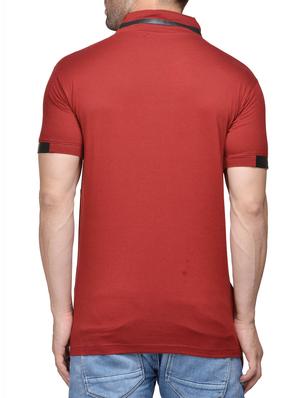 maroon cotton pocket t-shirt - 14491848 - Standard Image - 3