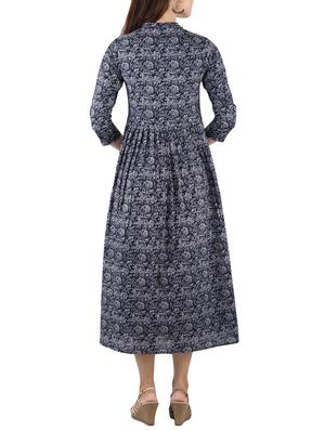 indigo cotton kurta - 14493002 - Standard Image - 3