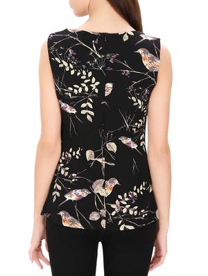 Black printed top - 14493039 - Standard Image - 3
