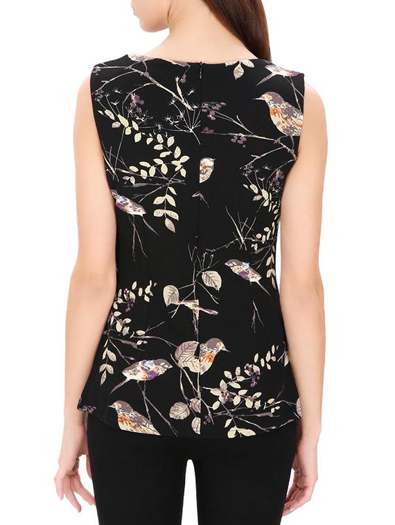 Black printed top - 14493039 - Zoom Image - 3