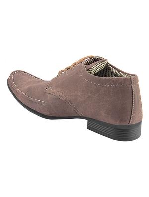 brown leatherette lace-up derby - 14493675 - Standard Image - 3