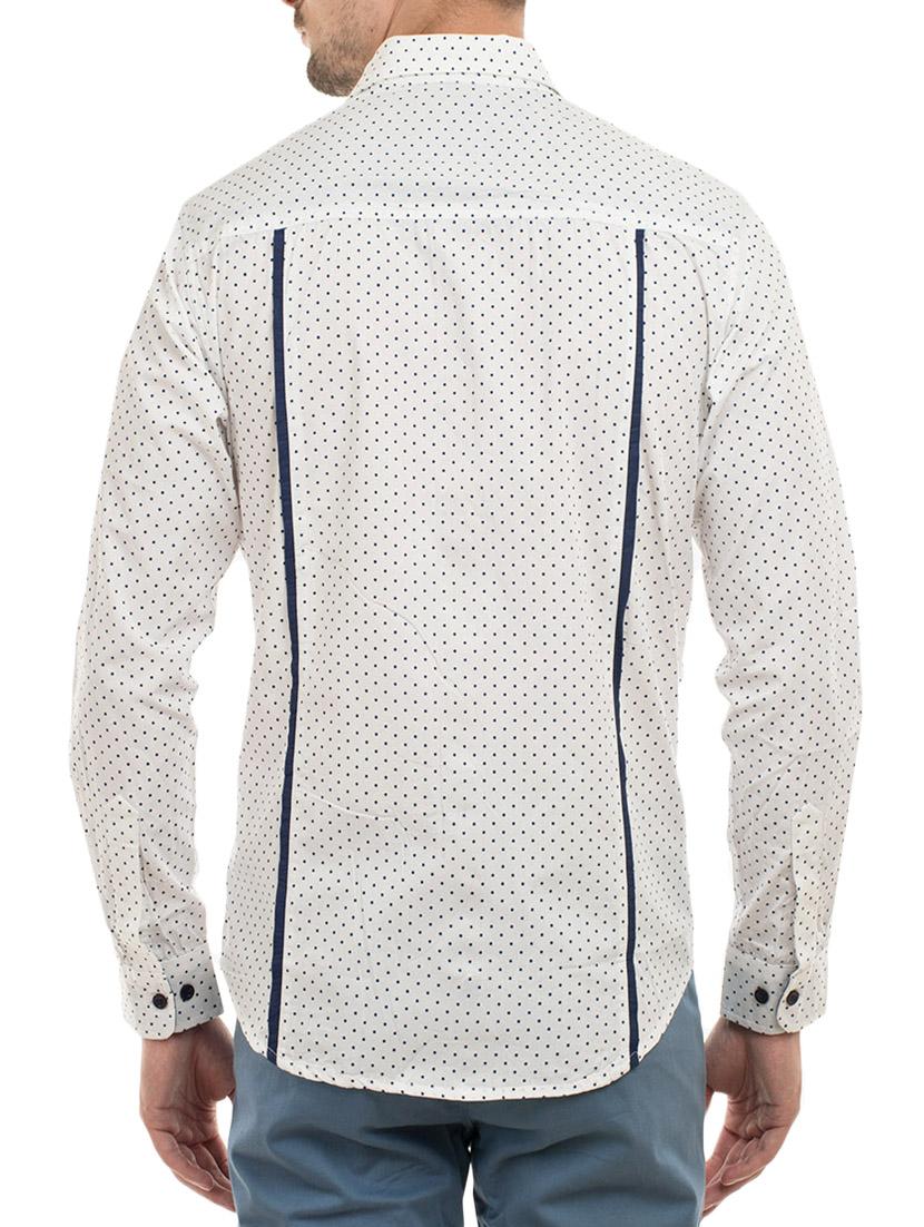 white and blue cotton casual shirt - 14494956 - Zoom Image - 3