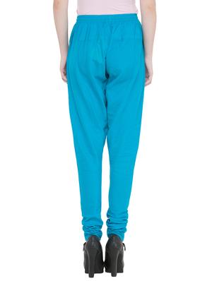 blue cotton churidars - 14495437 - Standard Image - 3