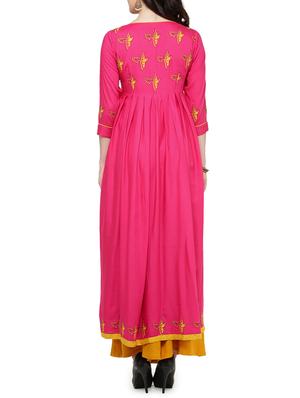 pleated block print kurta - 14495461 - Standard Image - 3