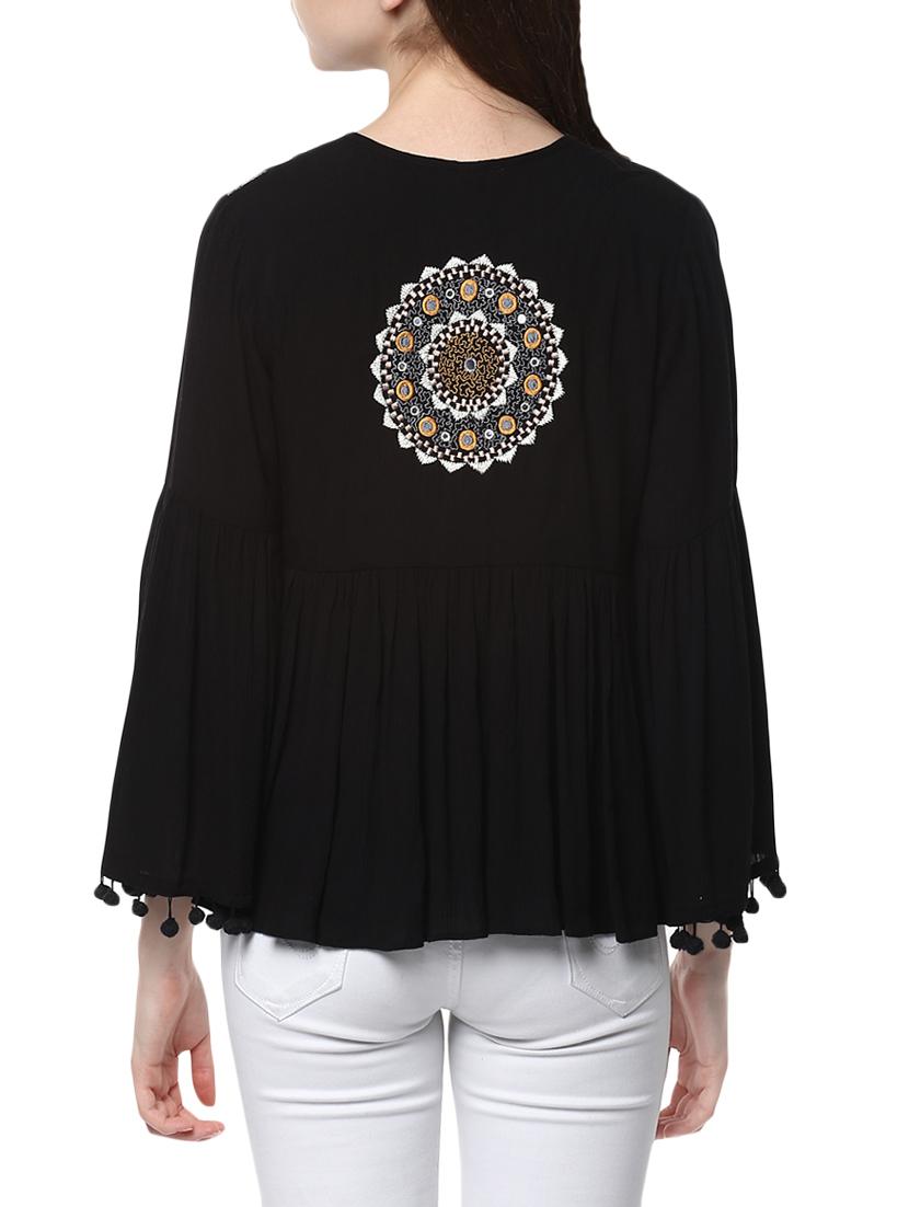 black rayon top - 14496790 - Zoom Image - 3