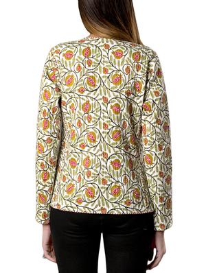 pink lemon multi colored cotton quilted jacket - 14497017 - Standard Image - 3