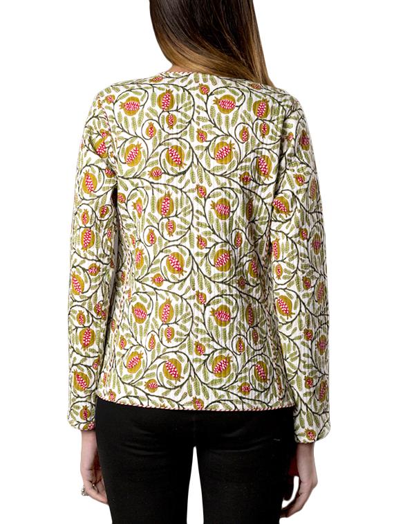 pink lemon multi colored cotton quilted jacket - 14497017 - Zoom Image - 3