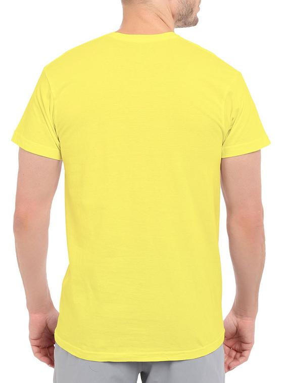 yellow cotton front print t-shirt - 14497427 - Zoom Image - 3