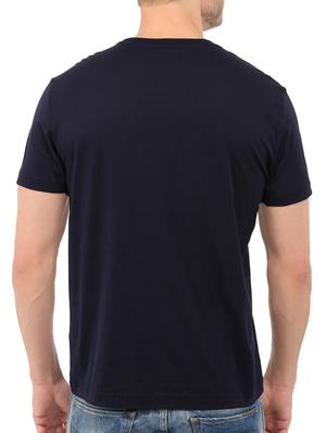 navy blue cotton chest print tshirt - 14497509 - Standard Image - 3