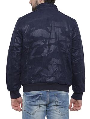 blue leather bomber jacket - 14498213 - Standard Image - 3