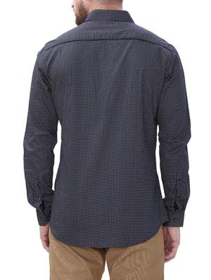 navy blue cotton casual shirt - 14498566 - Standard Image - 3