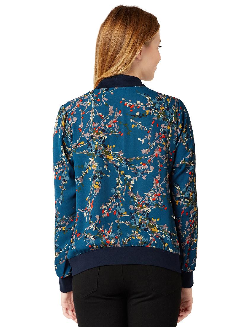 multi colored printed jacket - 14499590 - Zoom Image - 3