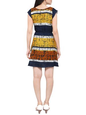 blue striped blouson dress - 14500741 - Standard Image - 3